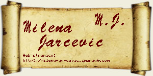 Milena Jarčević vizit kartica